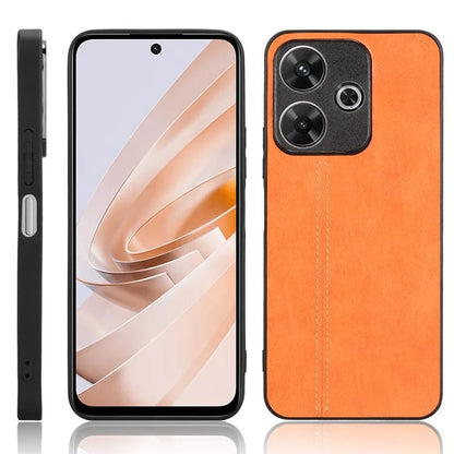For Xiaomi Redmi 13 5G / 4G Case Leather+TPU+PC Phone Cover Stitching Line