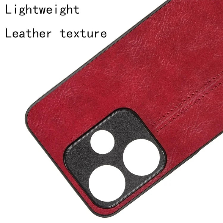 For Xiaomi Redmi 13 5G / 4G Case Leather+TPU+PC Phone Cover Stitching Line