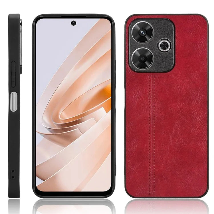 For Xiaomi Redmi 13 5G / 4G Case Leather+TPU+PC Phone Cover Stitching Line