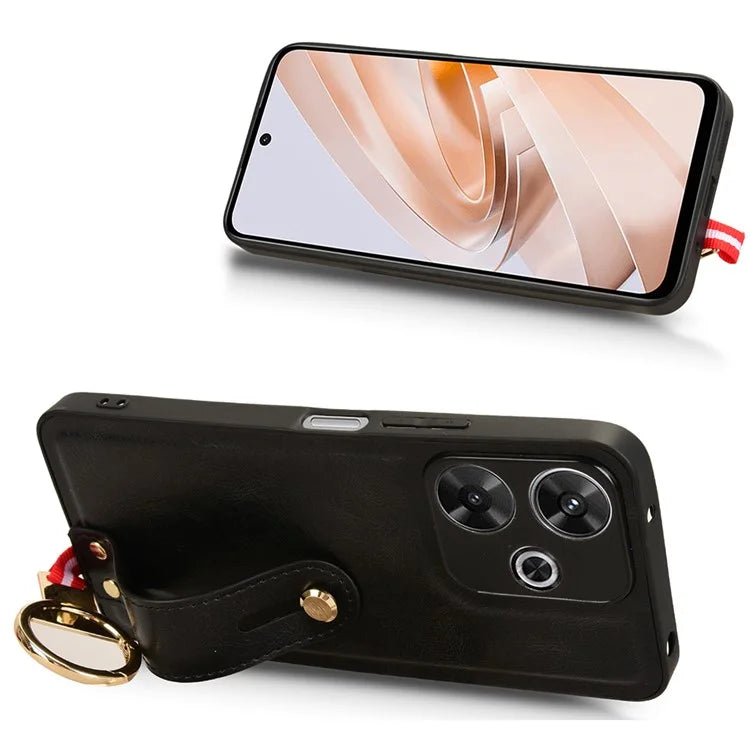 For Xiaomi Redmi 13 5G / 4G Case Wristband Kickstand Leather+PC+TPU Phone Cover with Bottle Opener
