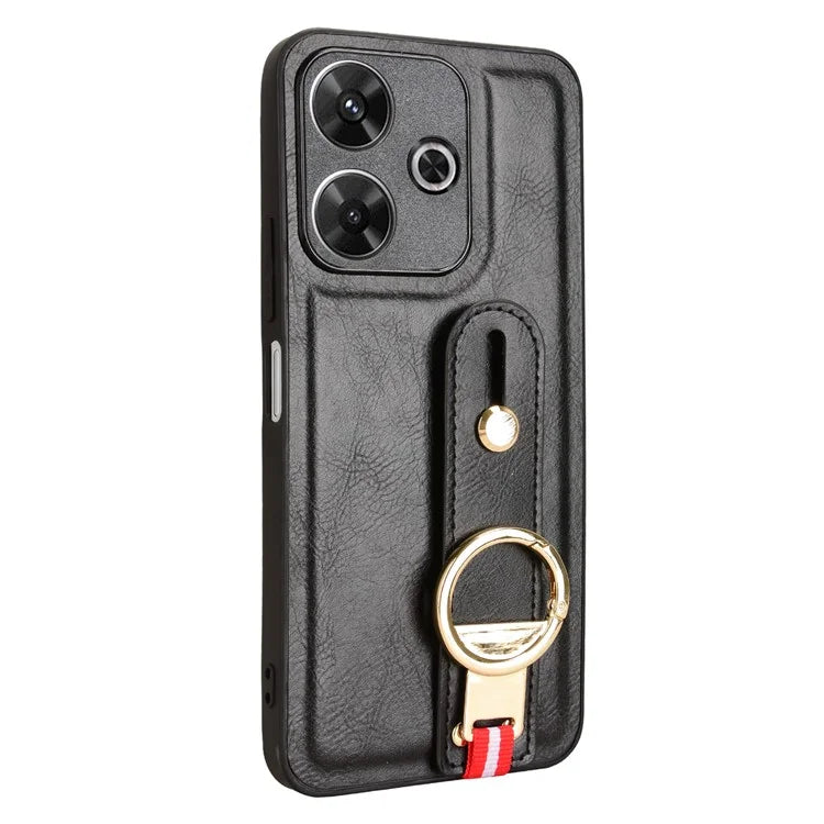 For Xiaomi Redmi 13 5G / 4G Case Wristband Kickstand Leather+PC+TPU Phone Cover with Bottle Opener