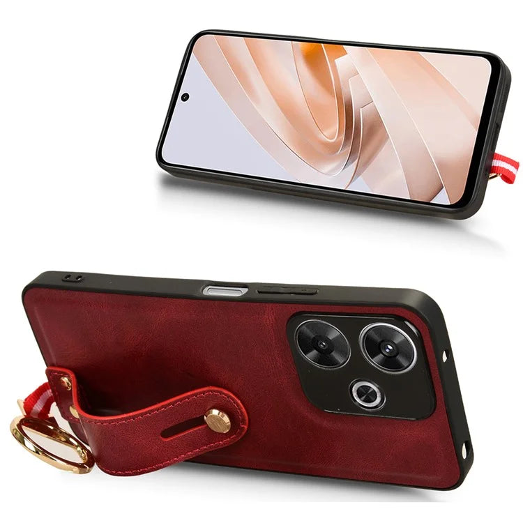 For Xiaomi Redmi 13 5G / 4G Case Wristband Kickstand Leather+PC+TPU Phone Cover with Bottle Opener