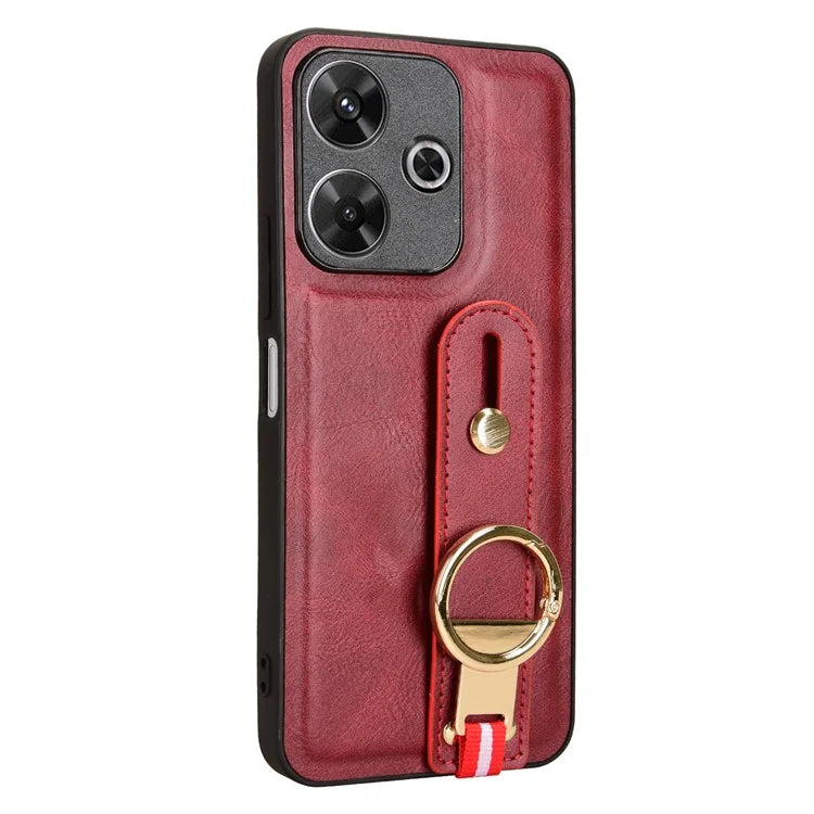 For Xiaomi Redmi 13 5G / 4G Case Wristband Kickstand Leather+PC+TPU Phone Cover with Bottle Opener