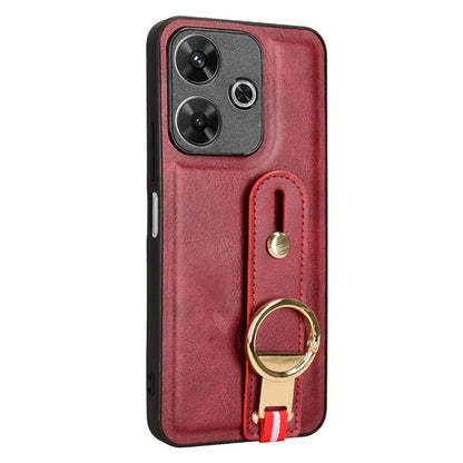 For Xiaomi Redmi 13 5G / 4G Case Wristband Kickstand Leather+PC+TPU Phone Cover with Bottle Opener
