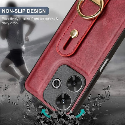 For Xiaomi Redmi 13 5G / 4G Case Wristband Kickstand Leather+PC+TPU Phone Cover with Bottle Opener