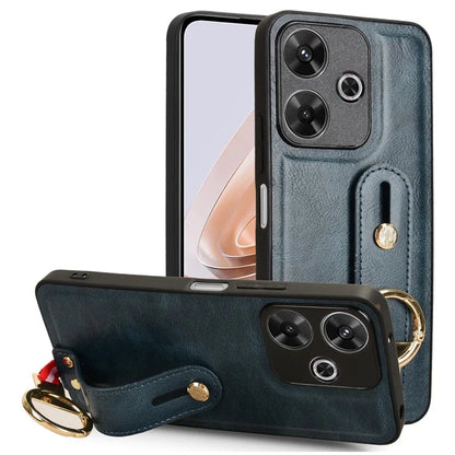 For Xiaomi Redmi 13 5G / 4G Case Wristband Kickstand Leather+PC+TPU Phone Cover with Bottle Opener