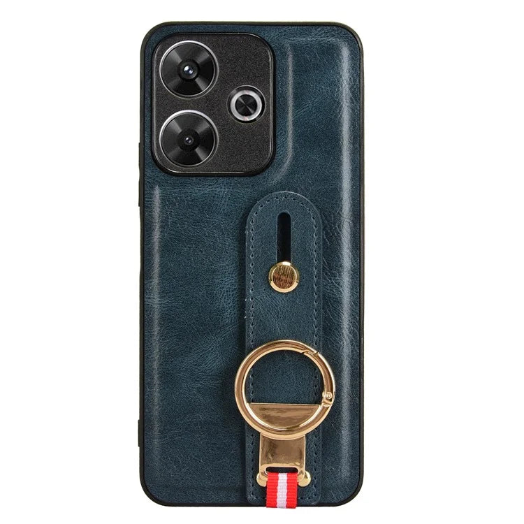 For Xiaomi Redmi 13 5G / 4G Case Wristband Kickstand Leather+PC+TPU Phone Cover with Bottle Opener