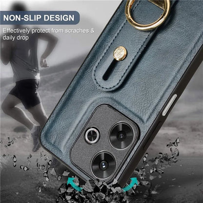 For Xiaomi Redmi 13 5G / 4G Case Wristband Kickstand Leather+PC+TPU Phone Cover with Bottle Opener
