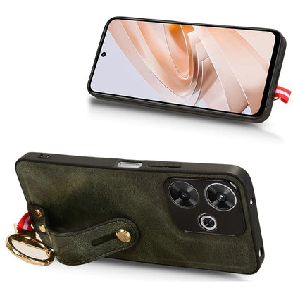 For Xiaomi Redmi 13 5G / 4G Case Wristband Kickstand Leather+PC+TPU Phone Cover with Bottle Opener
