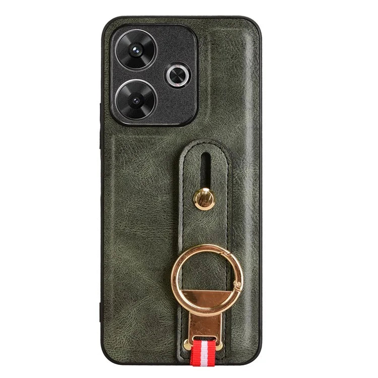 For Xiaomi Redmi 13 5G / 4G Case Wristband Kickstand Leather+PC+TPU Phone Cover with Bottle Opener