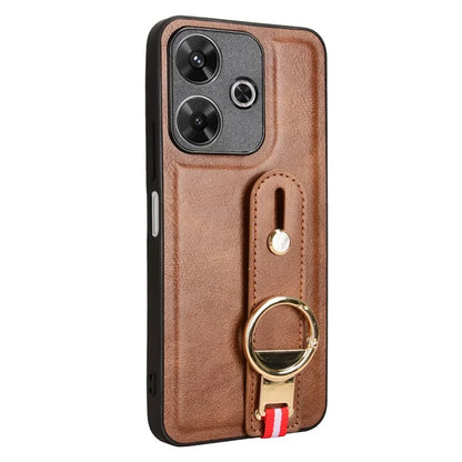 For Xiaomi Redmi 13 5G / 4G Case Wristband Kickstand Leather+PC+TPU Phone Cover with Bottle Opener