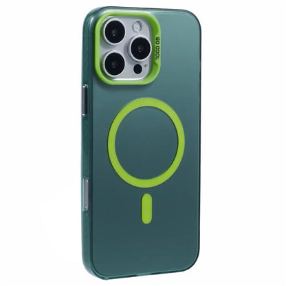 For iPhone 16 Pro Case Compatible with MagSafe Laser Effect TPU+Acrylic Phone Cover