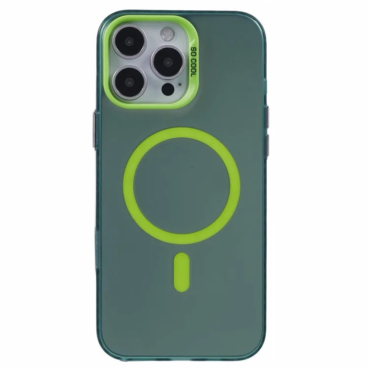 For iPhone 16 Pro Case Compatible with MagSafe Laser Effect TPU+Acrylic Phone Cover