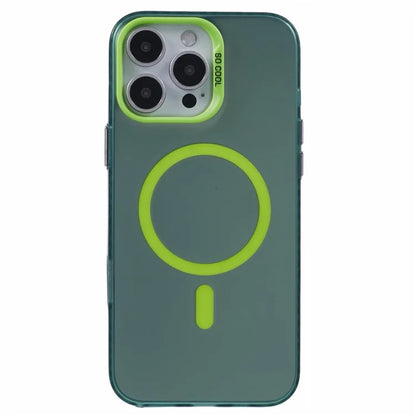 For iPhone 16 Pro Case Compatible with MagSafe Laser Effect TPU+Acrylic Phone Cover