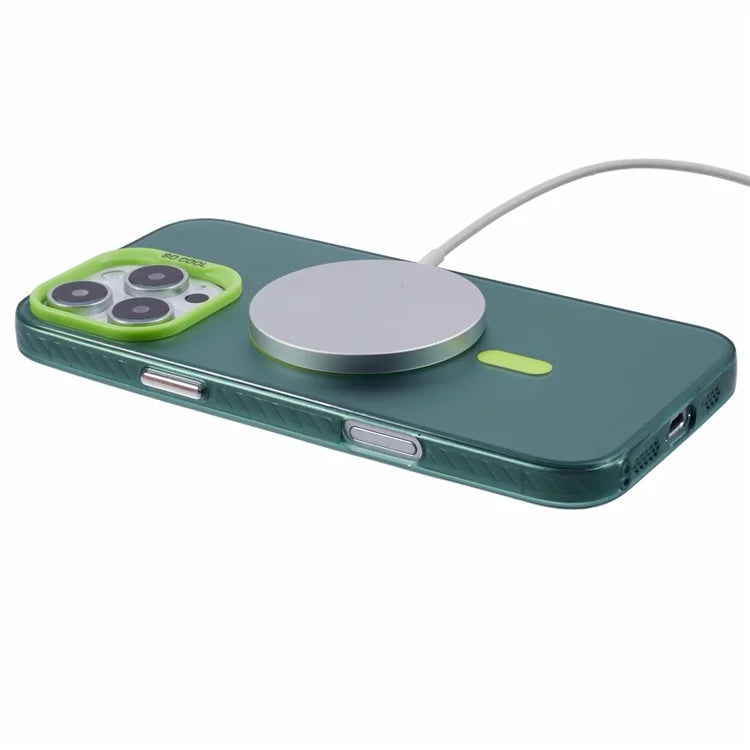 For iPhone 16 Pro Case Compatible with MagSafe Laser Effect TPU+Acrylic Phone Cover