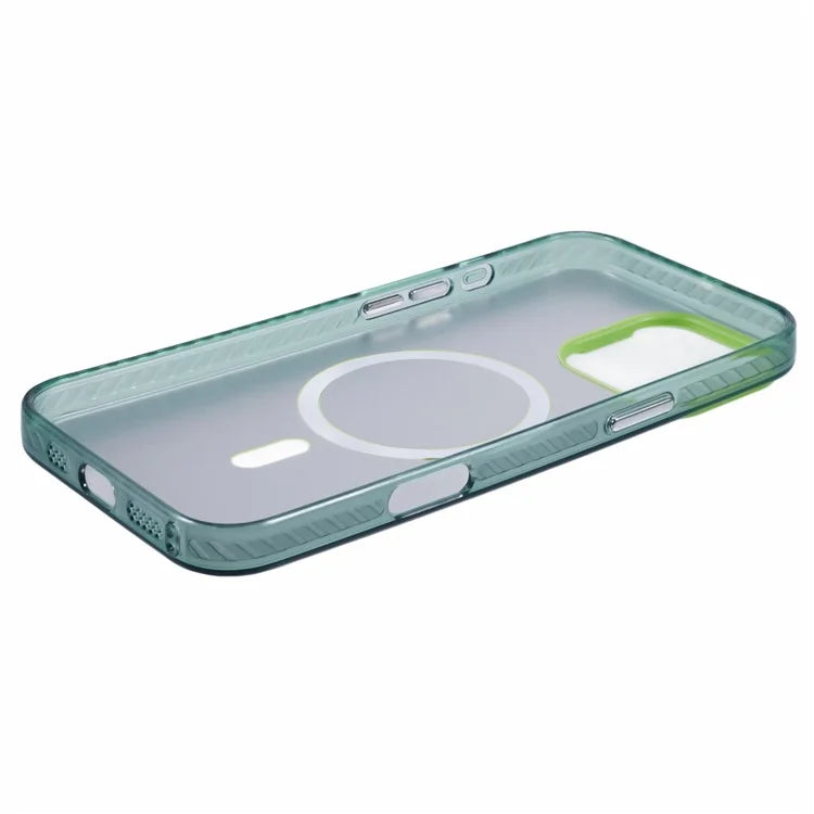 For iPhone 16 Pro Case Compatible with MagSafe Laser Effect TPU+Acrylic Phone Cover