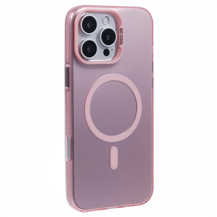 For iPhone 16 Pro Case Compatible with MagSafe Laser Effect TPU+Acrylic Phone Cover
