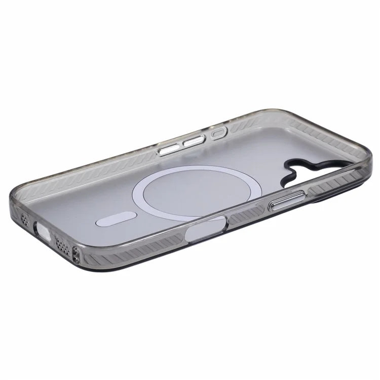 For iPhone 16 Case Compatible with MagSafe Laser Effect TPU+Acrylic Phone Cover