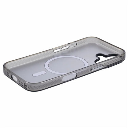 For iPhone 16 Case Compatible with MagSafe Laser Effect TPU+Acrylic Phone Cover