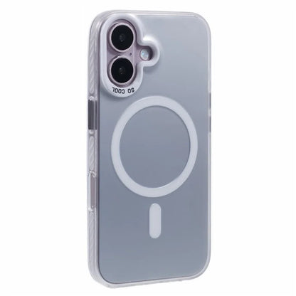 For iPhone 16 Case Compatible with MagSafe Laser Effect TPU+Acrylic Phone Cover
