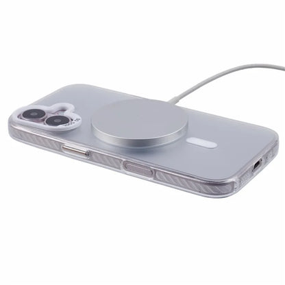 For iPhone 16 Case Compatible with MagSafe Laser Effect TPU+Acrylic Phone Cover