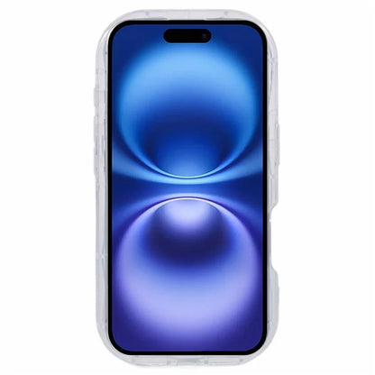 For iPhone 16 Plus Case Epoxy TPU 3D Pattern Anti-Fall Phone Cover - Cloud