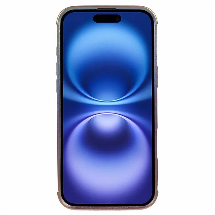 For iPhone 16 Plus Case TPU Heart Pattern Iridescent Gradient Phone Cover