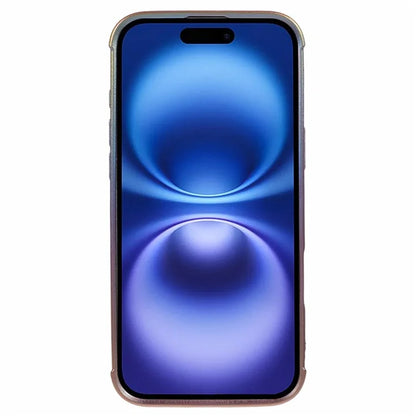 For iPhone 16 Plus Case TPU Heart Pattern Iridescent Gradient Phone Cover