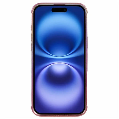 For iPhone 16 Plus Case TPU Heart Pattern Iridescent Gradient Phone Cover