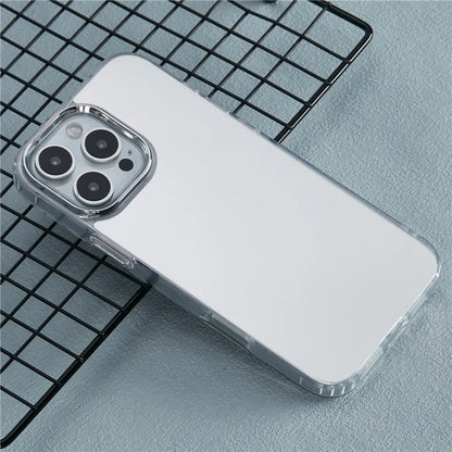 For iPhone 16 Pro Case Electroplated Mirror Surface Acrylic+TPU Phone Cover