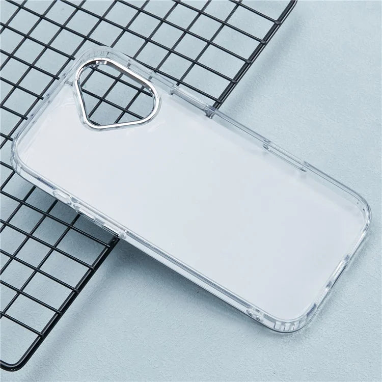 For iPhone 16 Case Electroplated Mirror Surface Acrylic+TPU Phone Cover