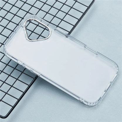 For iPhone 16 Case Electroplated Mirror Surface Acrylic+TPU Phone Cover