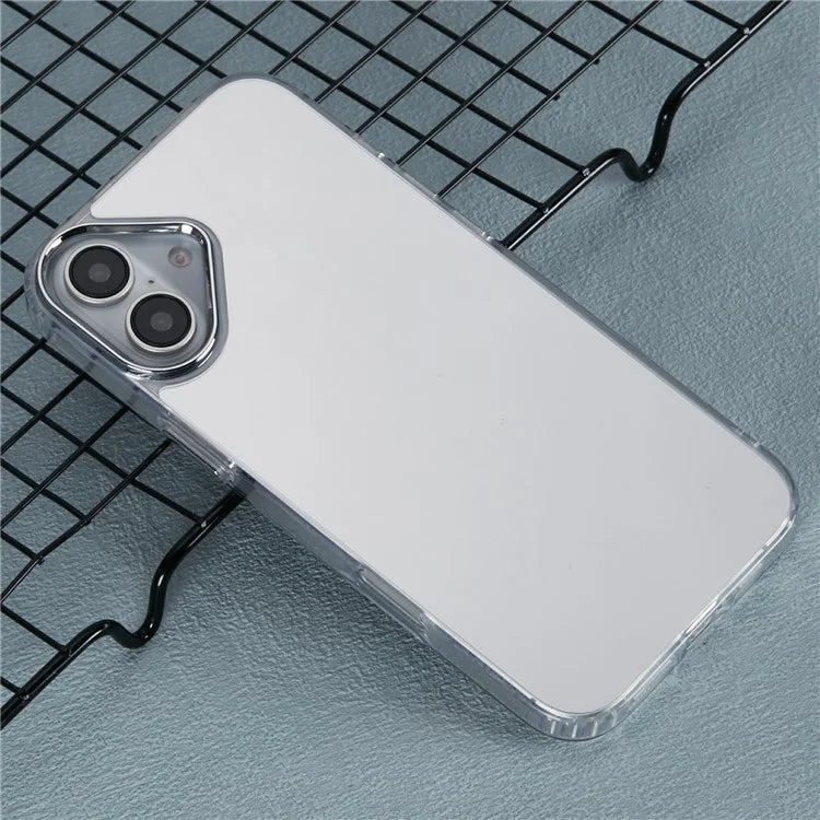 For iPhone 16 Case Electroplated Mirror Surface Acrylic+TPU Phone Cover