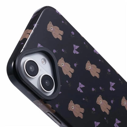 ARU For iPhone 16 Case Cartoon Pattern PC+TPU Noctilucent Phone Cover
