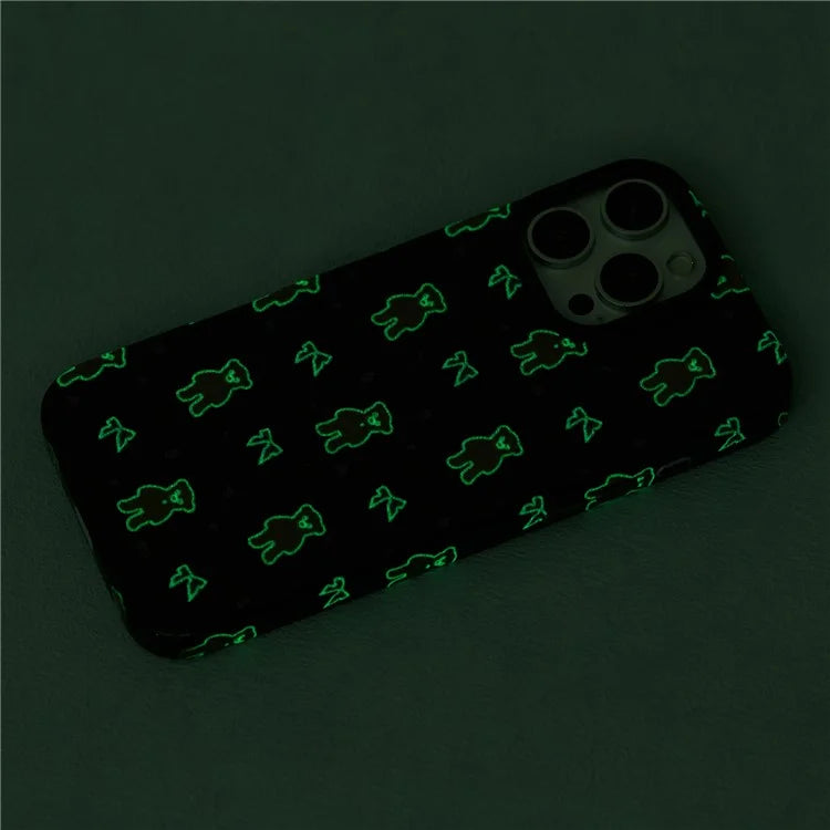 ARU For iPhone 16 Pro Case Cartoon Pattern PC+TPU Noctilucent Phone Cover
