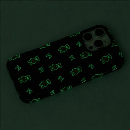 ARU For iPhone 16 Pro Case Cartoon Pattern PC+TPU Noctilucent Phone Cover