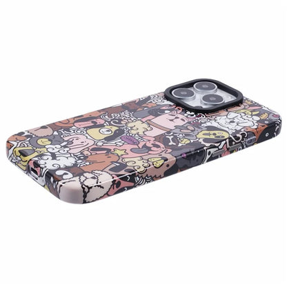 ARU For iPhone 16 Pro Case Cartoon Pattern PC+TPU Noctilucent Phone Cover