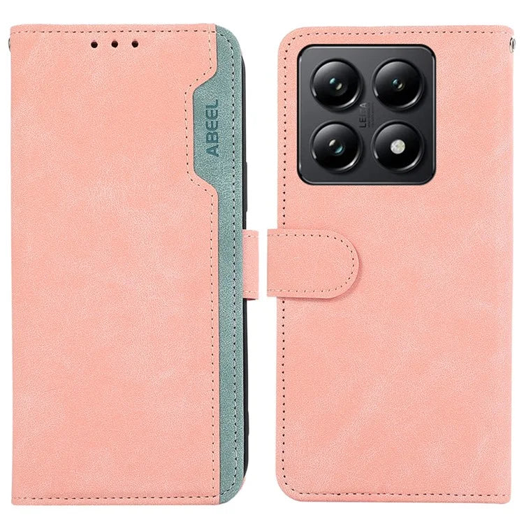 ABEEL For Xiaomi 14T Pro Case Color Splicing Leather Flip Phone Cover RFID Blocking