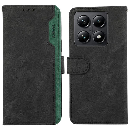 ABEEL For Xiaomi 14T Pro Case Color Splicing Leather Flip Phone Cover RFID Blocking