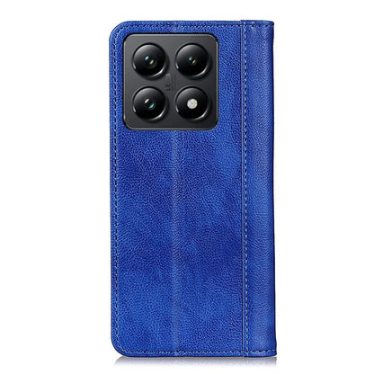 For Xiaomi 14T Pro Stand Case Split Leather Litchi Texture Wallet Phone Cover