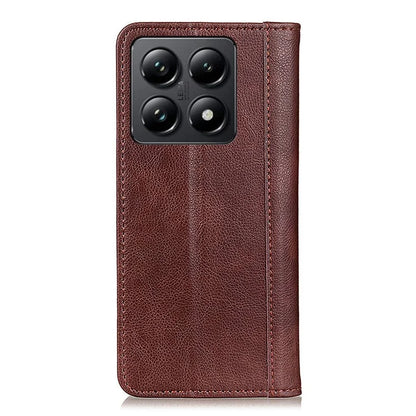 For Xiaomi 14T Pro Stand Case Split Leather Litchi Texture Wallet Phone Cover