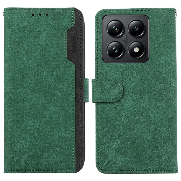 ABEEL For Xiaomi 14T Case Color Splicing Leather Flip Phone Cover RFID Blocking