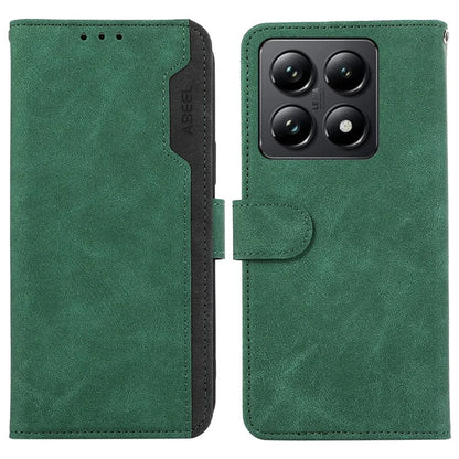ABEEL For Xiaomi 14T Case Color Splicing Leather Flip Phone Cover RFID Blocking