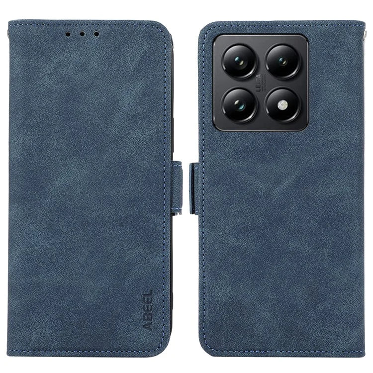 ABEEL For Xiaomi 14T Case PU Leather Folio Stand View RFID Blocking Phone Cover