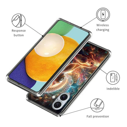 For iPhone 16 Case Shock-Absorbent TPU Pattern Printed Phone Cover