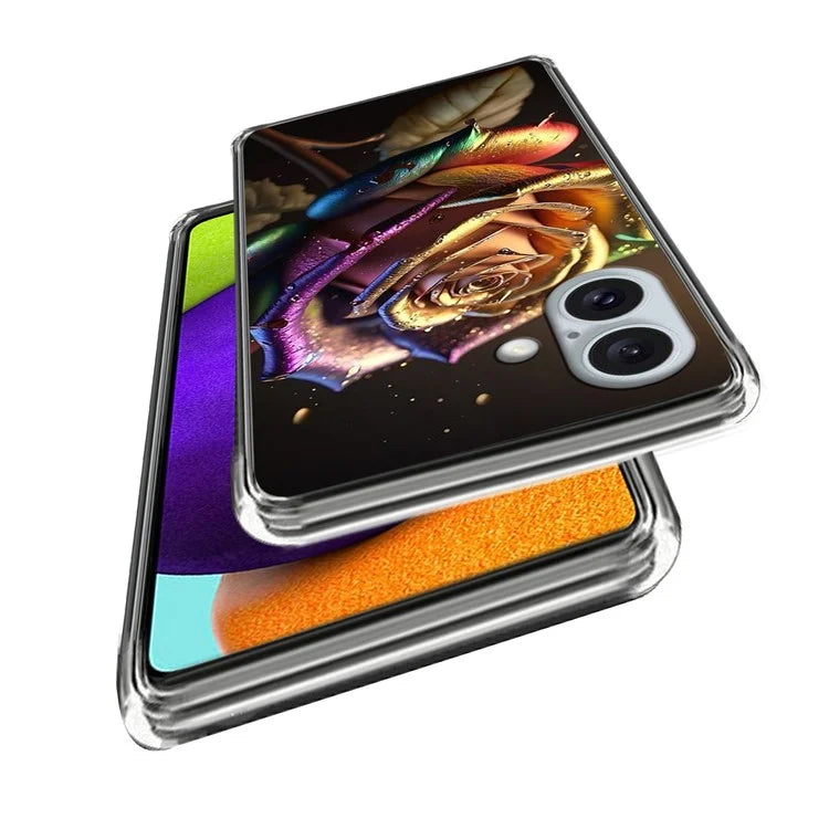 For iPhone 16 Case Shock-Absorbent TPU Pattern Printed Phone Cover