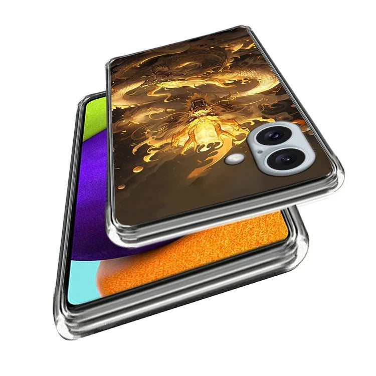 For iPhone 16 Case Shock-Absorbent TPU Pattern Printed Phone Cover