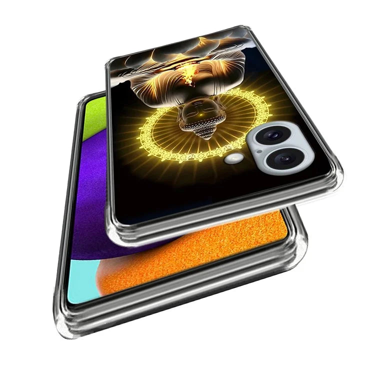 For iPhone 16 Case Shock-Absorbent TPU Pattern Printed Phone Cover