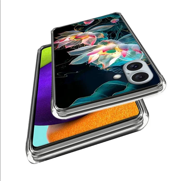 For iPhone 16 Plus Case Shock-Absorbent TPU Pattern Printed Phone Cover
