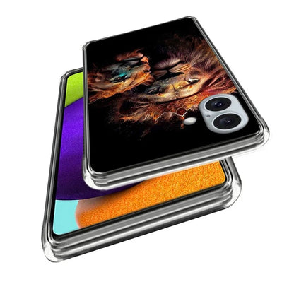 For iPhone 16 Plus Case Shock-Absorbent TPU Pattern Printed Phone Cover